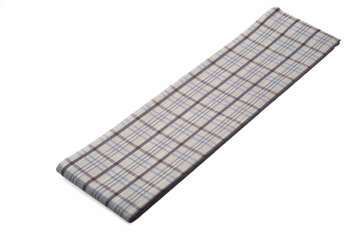 Online限定/未仕立品【600経紬の半巾帯】細格子柄 2