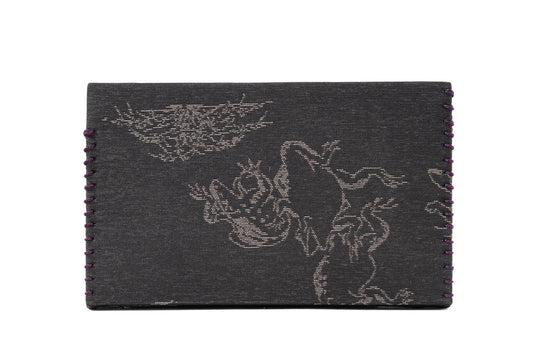 懐紙ばさみ 鳥獣戯画 総紗縫の帯地使用 京都西陣となみ織物 仙福屋宗介