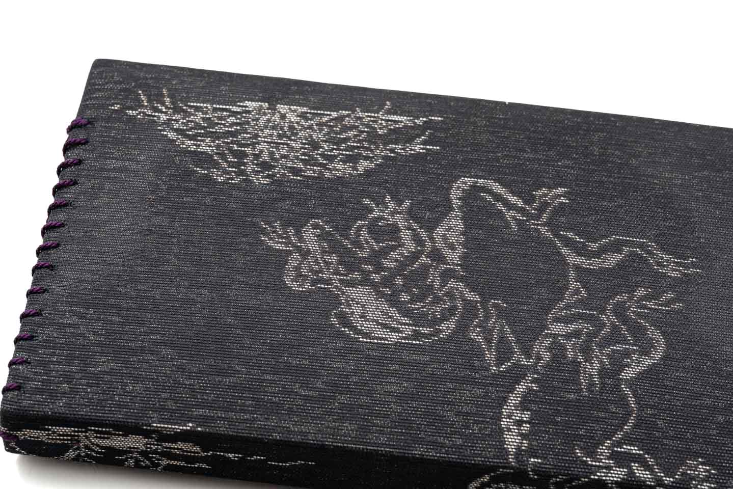 懐紙ばさみ 鳥獣戯画 総紗縫の帯地使用 京都西陣となみ織物 仙福屋宗介