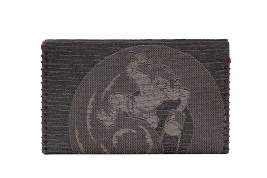 懐紙ばさみ 雷神 総紗縫の帯地使用 京都西陣となみ織物 仙福屋宗介