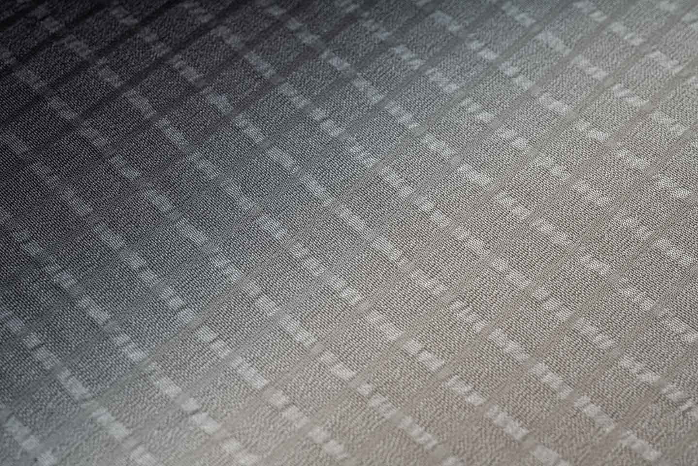 オールシーズン対応 たて二色ぼかし帯揚げ 黒茶系 生地詳細