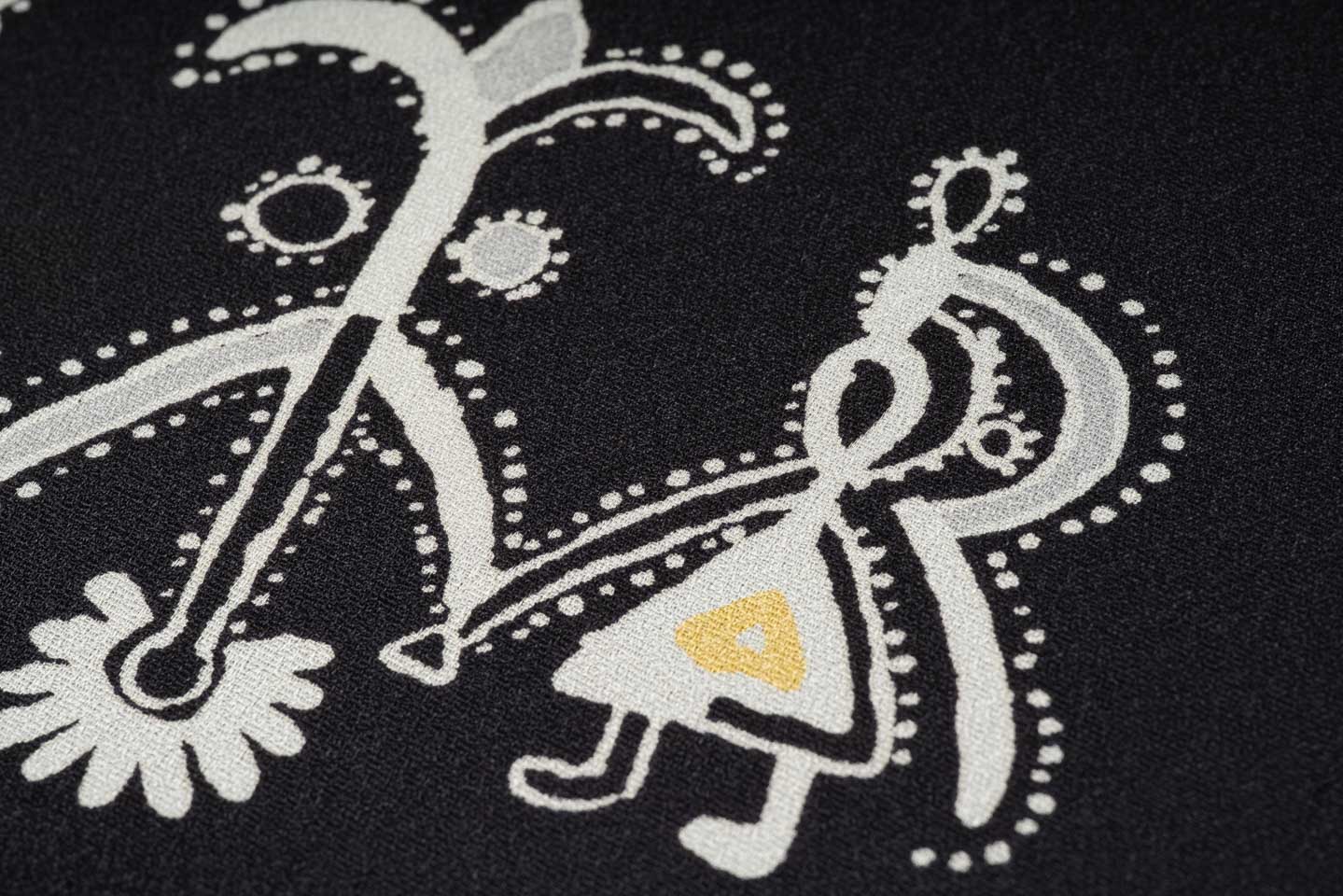 【作楽の単衣・袷物プレミアム帯揚げ】星々の舞