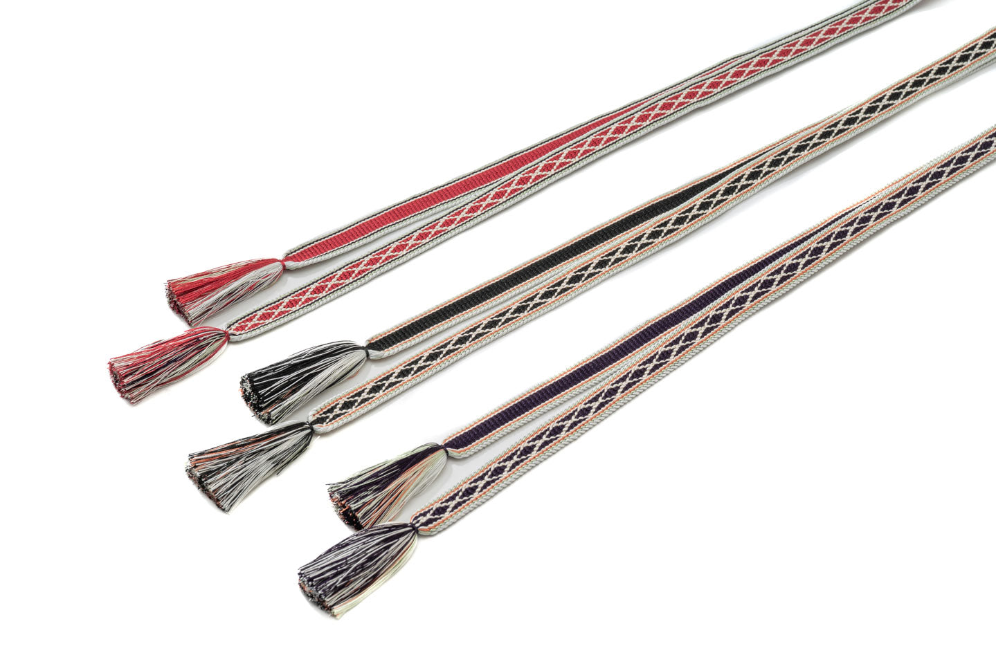 【綾竹耳縞 片手先菱柄帯締め】No.4