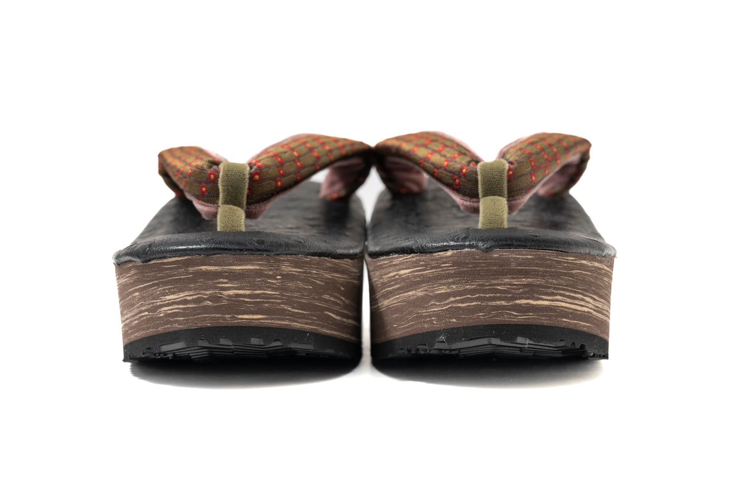 仙福屋ROCCAコラボのEVA草履のつま先から見た構図