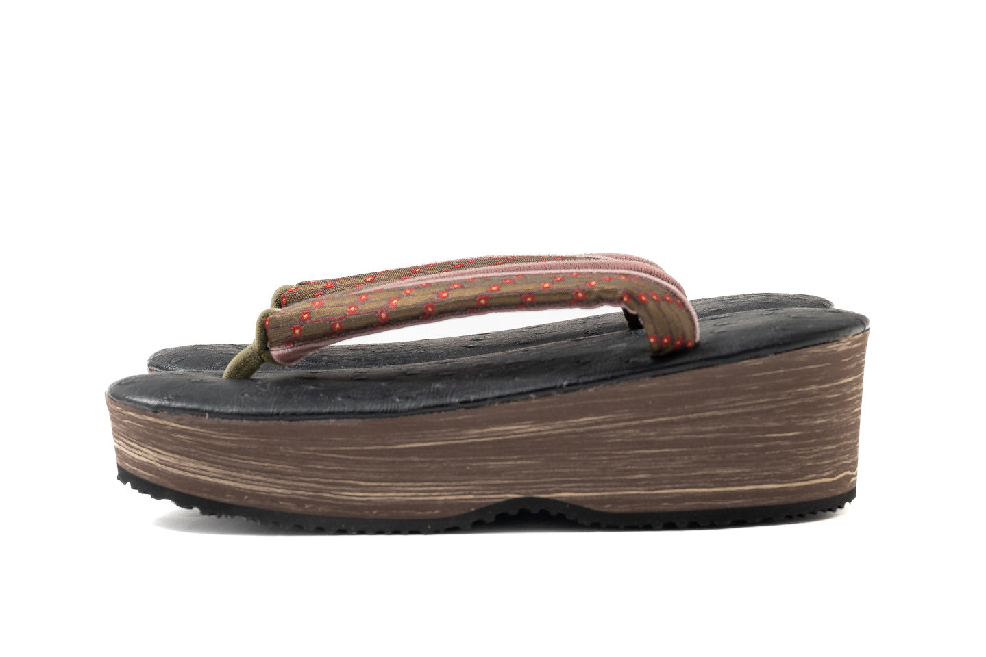 仙福屋ROCCAコラボ草履をサイドから見た様子 安定感があり、軽量であることが見てとれる