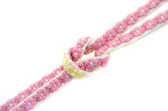 Online限定【仙福屋の小桜組帯締め】薄紅梅色×檸檬色