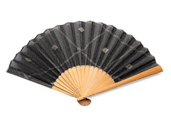 【総紗縫の扇子】鎖菱柄