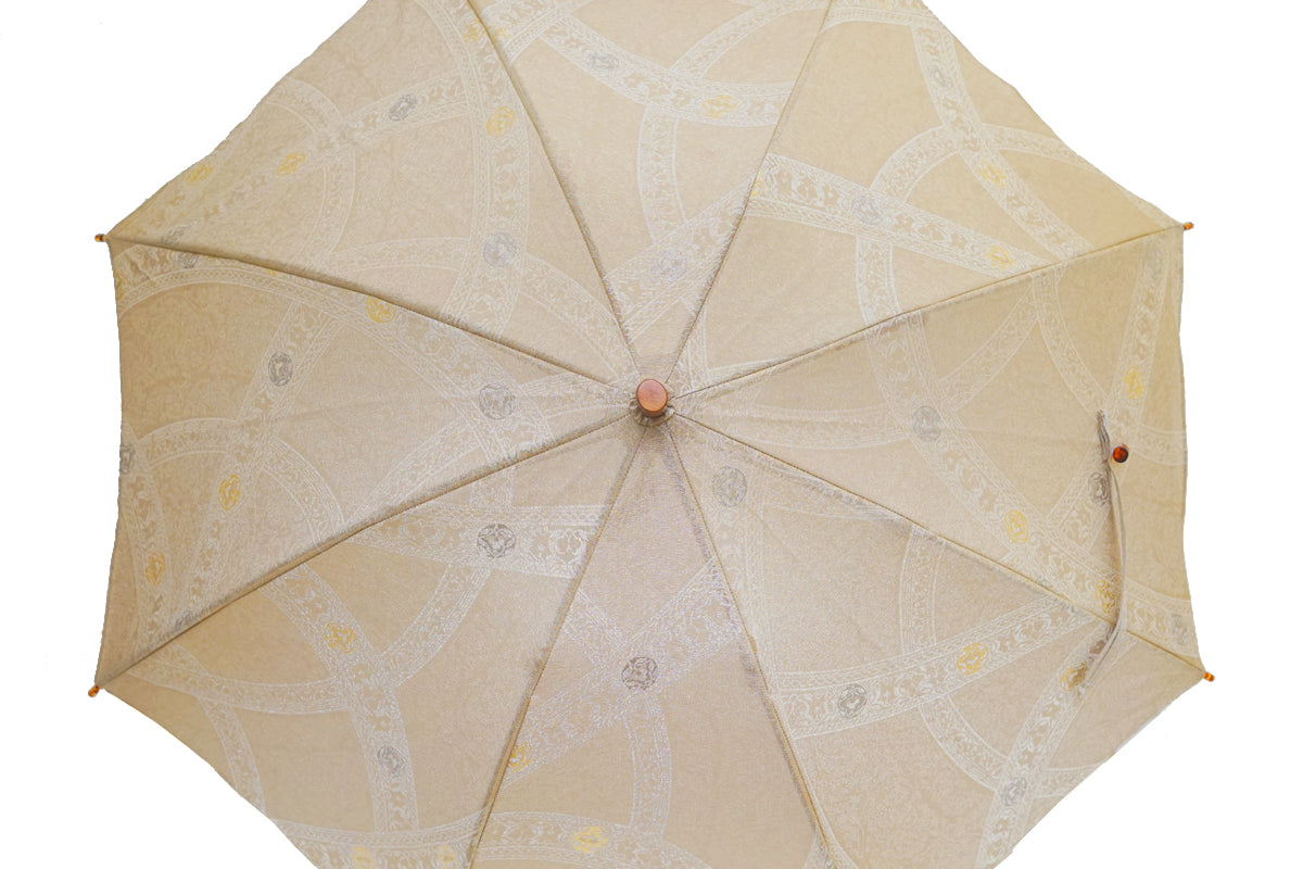 【総紗縫の日傘】鬘帯更紗/金茶色