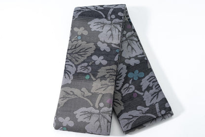 即納品／Online限定【紗楽の角帯】総紗縫+紬/草花横段
