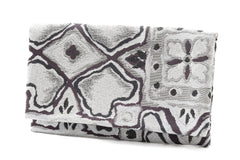 【絹の名刺入れ】麹塵染 更紗幾何学柄/紹巴織 Vol.2