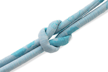 【総紗縫の丸ぐけ帯締め】雪輪柄/水色