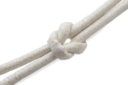 【総紗縫の丸ぐけ帯締め】霞柄/白銀色